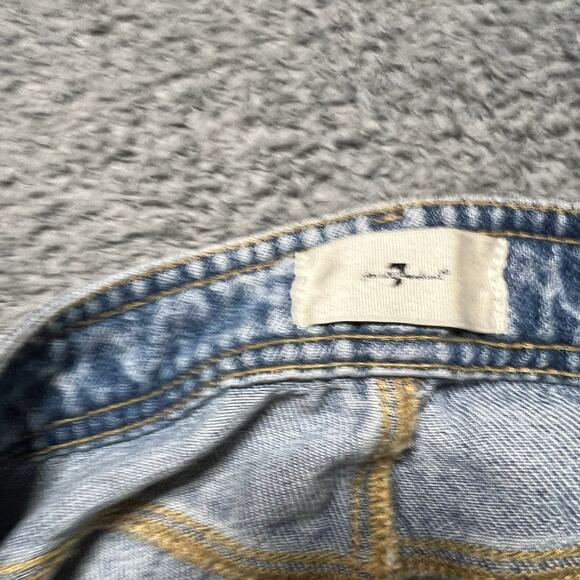 7 for All Mankind Jeans Womens 29 Modern Dojo Trousers Baggy Flare Leg Blue ** - Picture 5 of 12